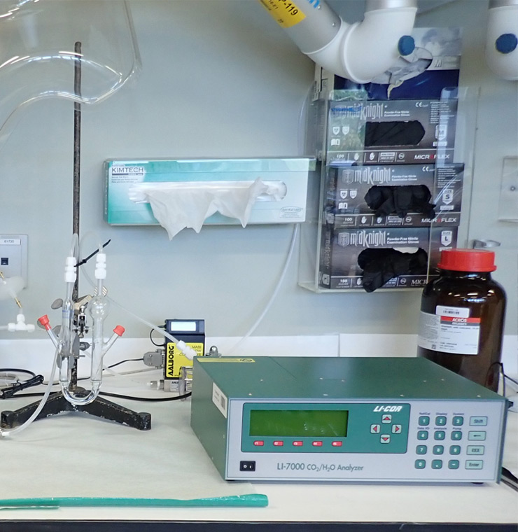 Apparatus for measuring dissolved inorganic carbon (Li-7000)